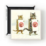 No Trump Cats Magnet; Cute Political Anti - Trump Vintage Cats - The Regal Find