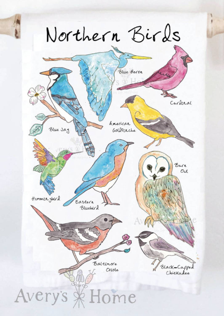 Northern Bird Watching Kitchen Dish Towel - The Regal Find