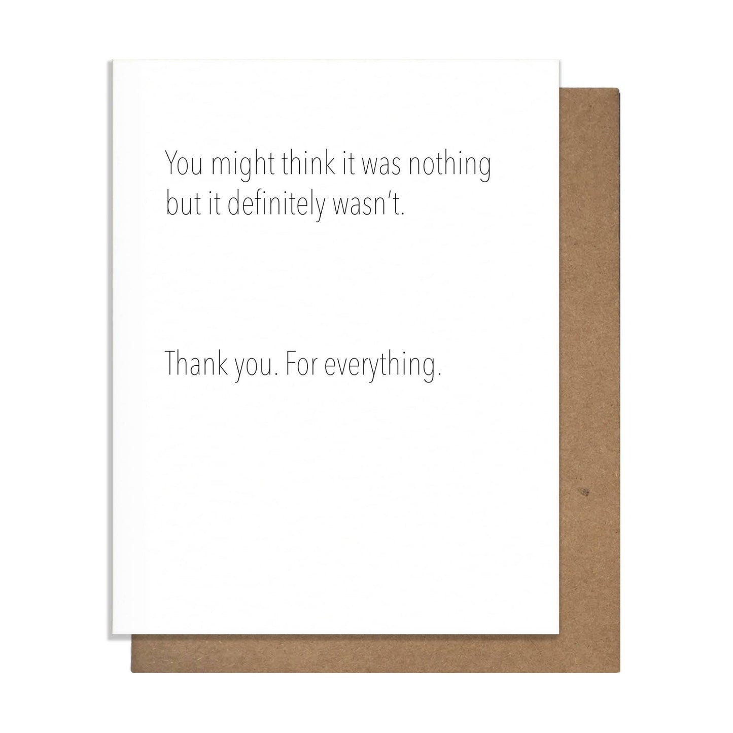 Not Nothing - Thank You Card - The Regal Find