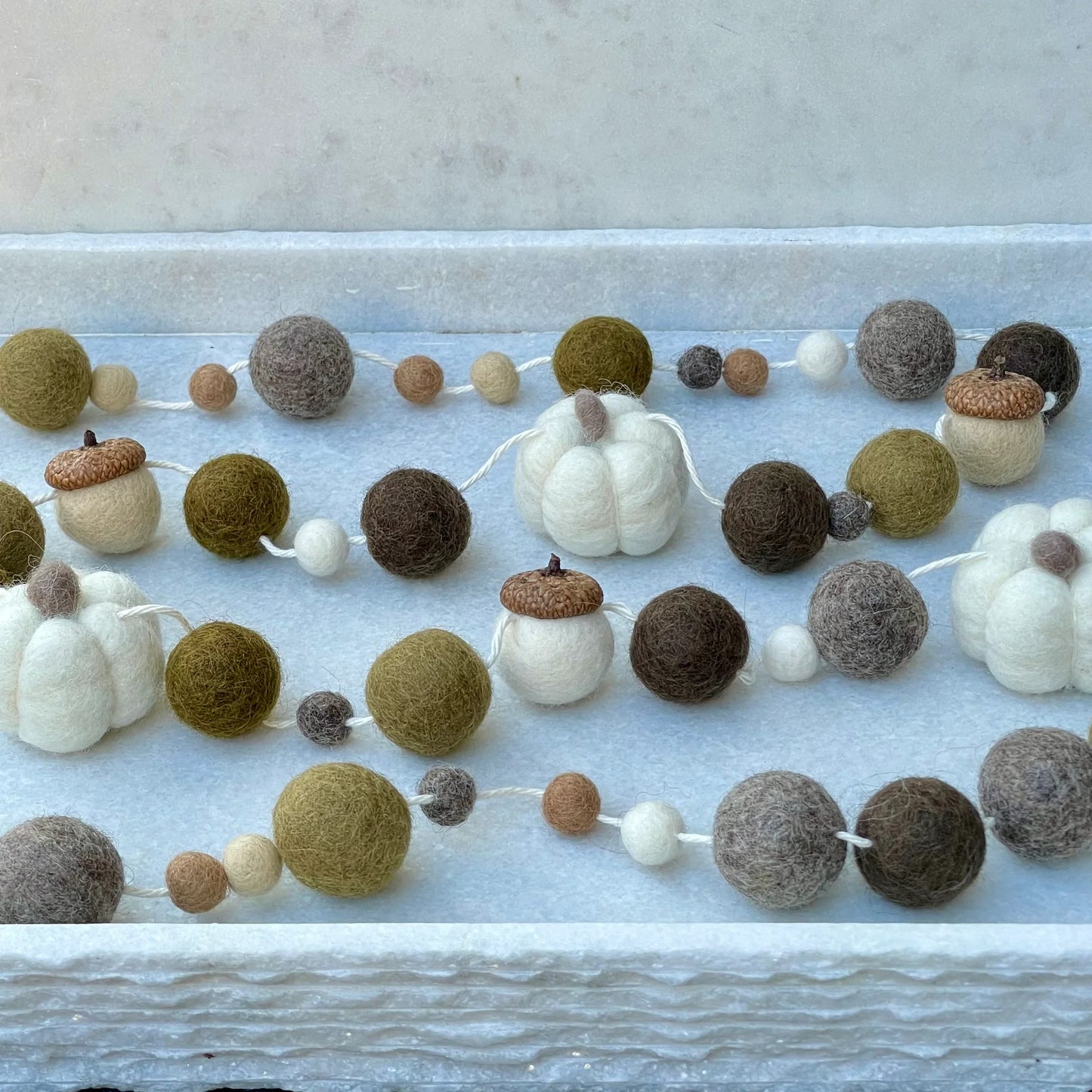 Felted Garland - Pumpkin