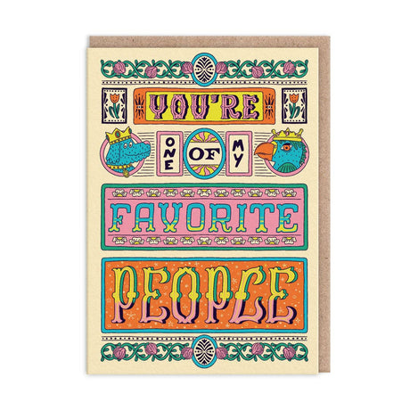 One Of Favourite People Greeting Card (9845) - The Regal Find