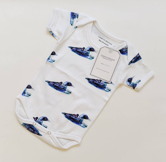 Onesie with Printed Loon & Baby - The Regal Find
