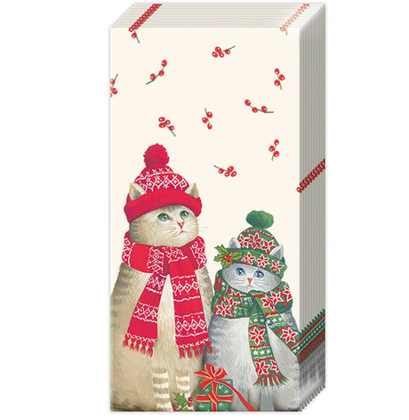 Pocket Tissues Pack of 10 Christmas Cats - The Regal Find