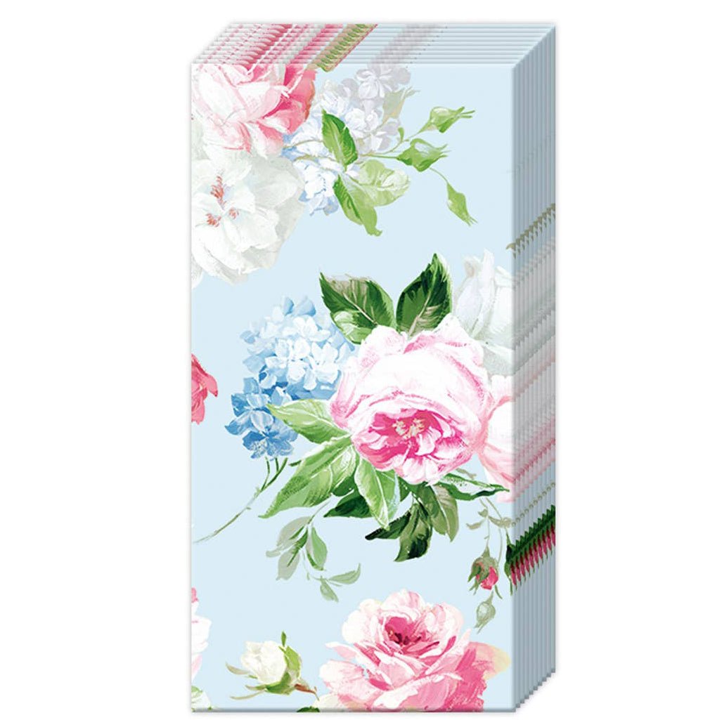 Pocket Tissues Pack of 10 Scarlett Light Blue - The Regal Find