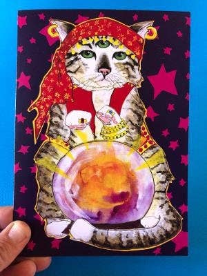 Psychic Cat Greeting Card - The Regal Find