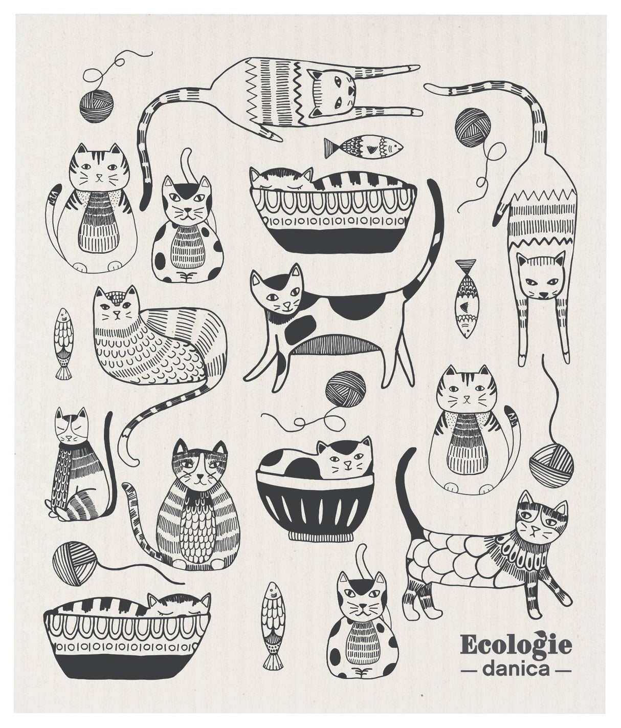 Purr Party Swedish Dishcloth - The Regal Find