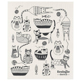 Purr Party Swedish Dishcloth - The Regal Find