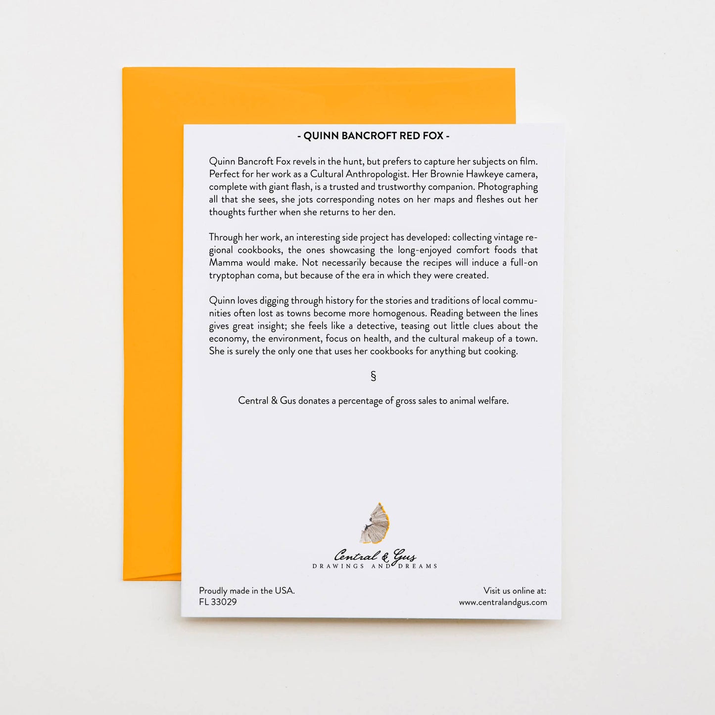 Quinn Bancroft Red Fox Note Card - The Regal Find