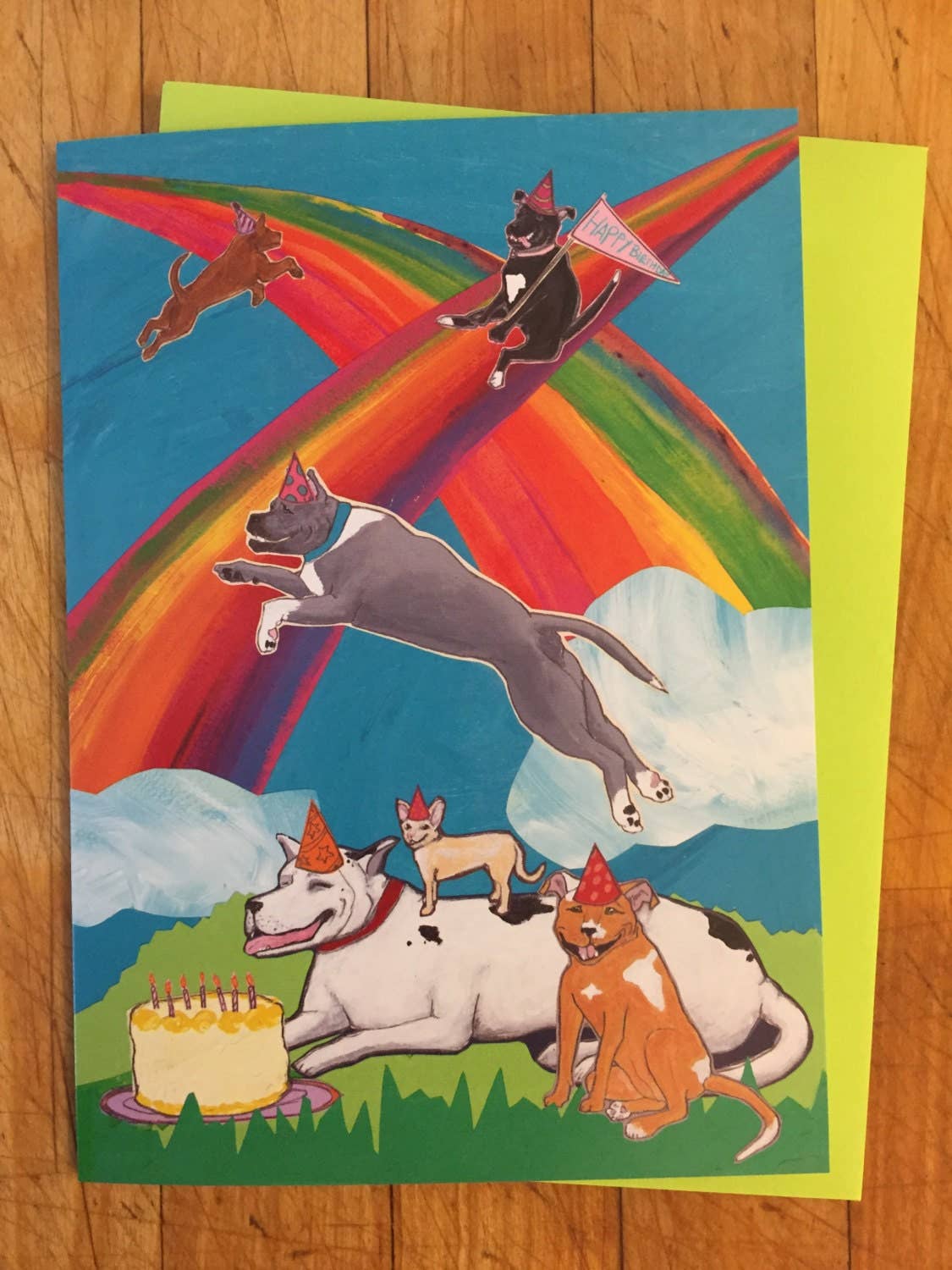 Rainbow Dogs Birthday Card - The Regal Find