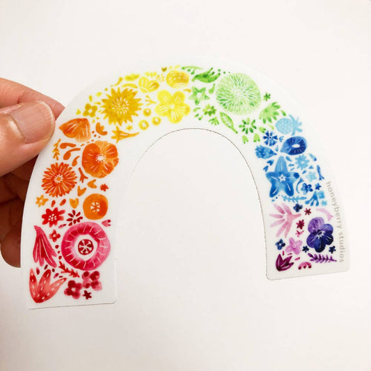 Rainbow Flower Arch Sticker - The Regal Find