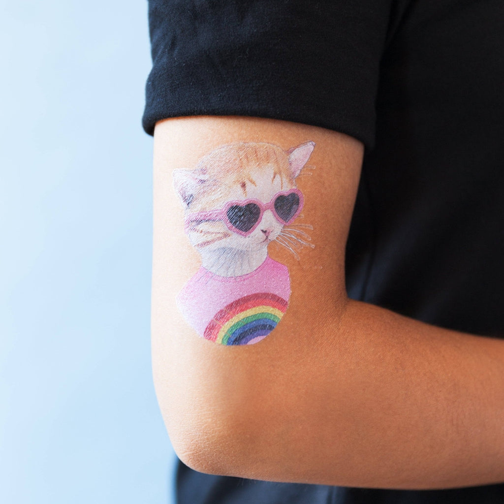 Rainbow Kitten Tattoo Pair - The Regal Find