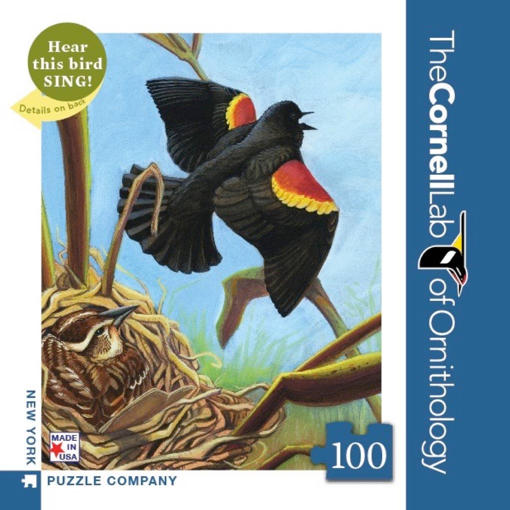 Red - winged Blackbird Mini - 100 Piece Mini Puzzle - The Regal Find