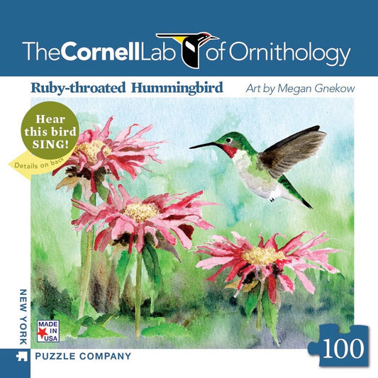 Ruby - throated Hummingbird Mini - 100 Piece Mini Puzzle - The Regal Find