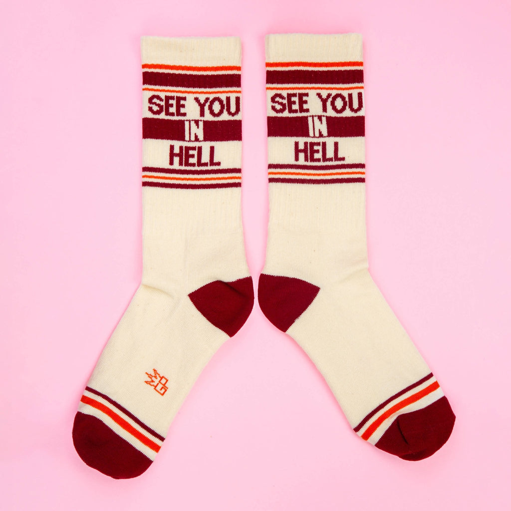 See You in Hell Gym Crew Socks - The Regal Find