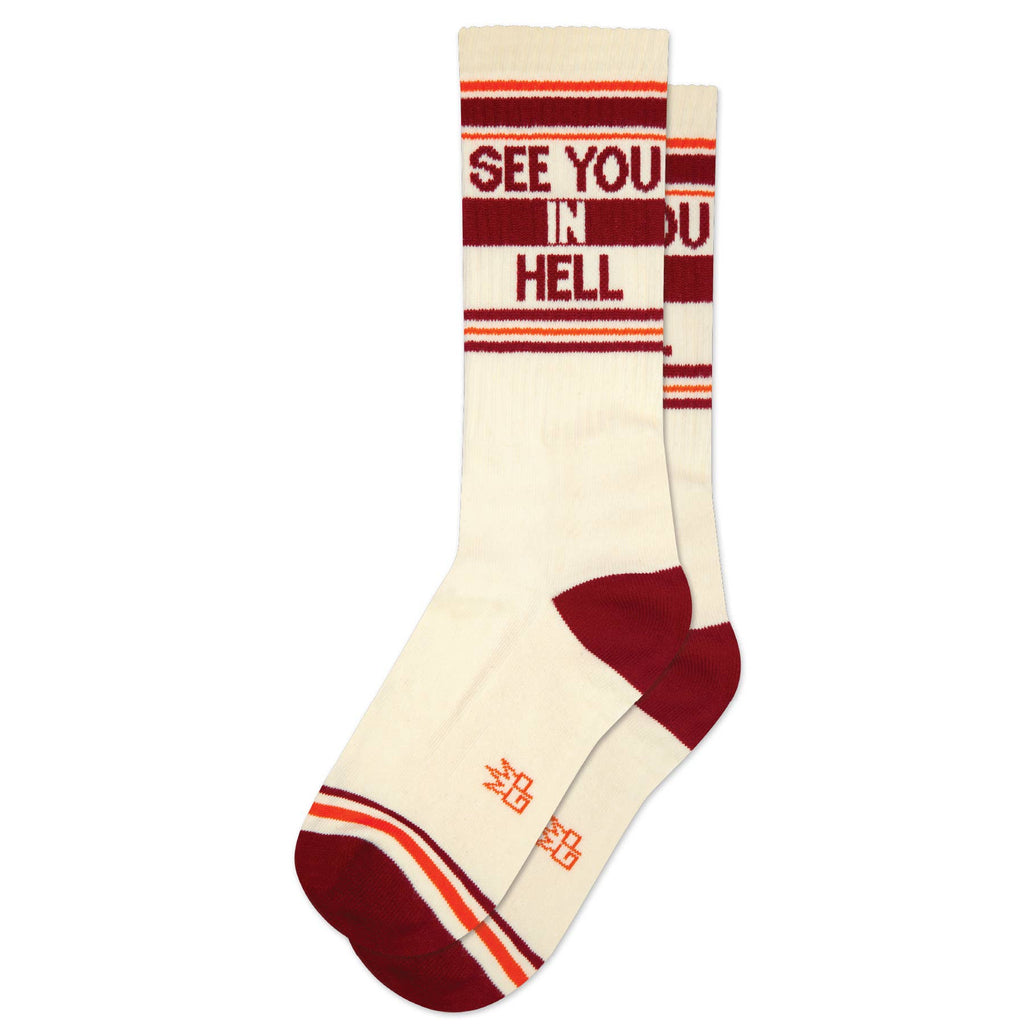 See You in Hell Gym Crew Socks - The Regal Find