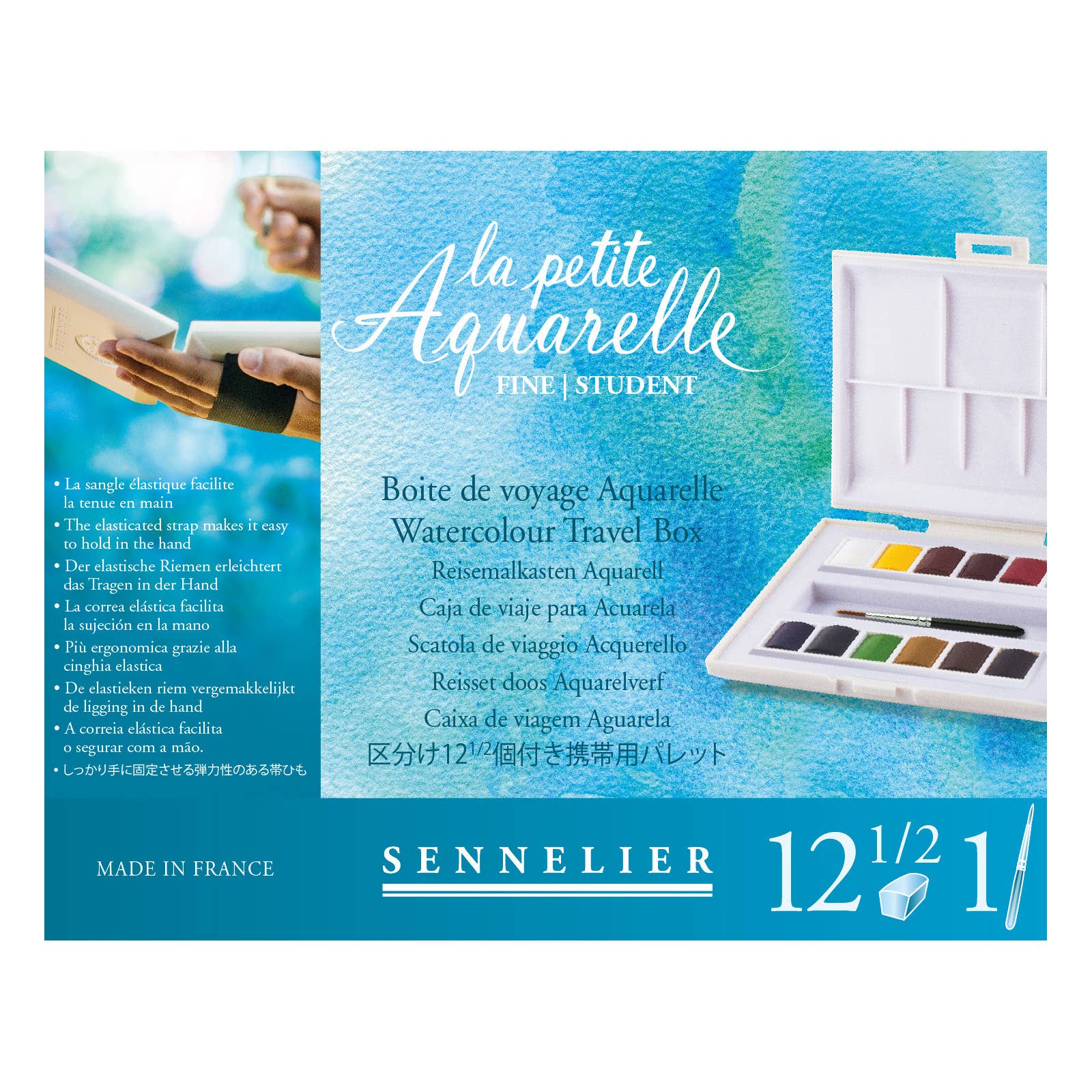 Sennelier La Petite Aquarelle Watercolor Set, Half Pan 12 - The Regal Find