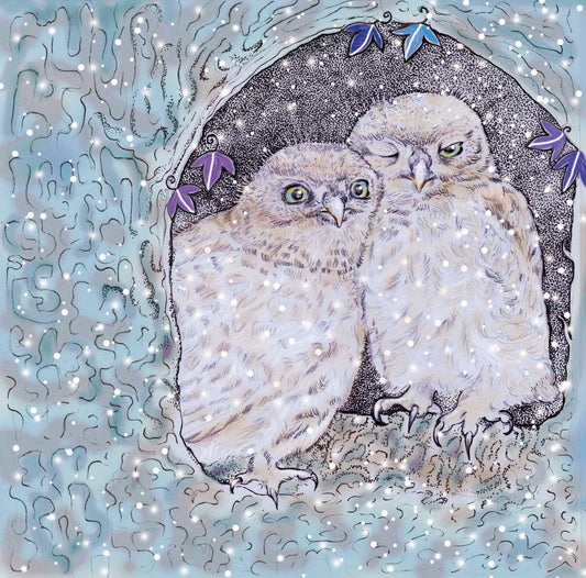 Snuggling Owls Greeting Card - The Regal Find