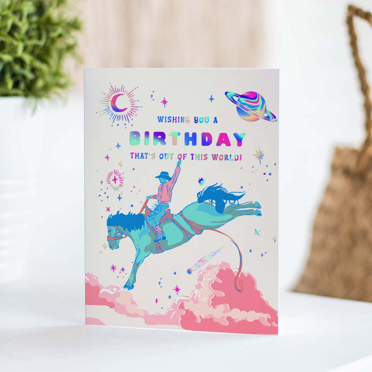 Space Cowboy Birthday Greeting Card - The Regal Find