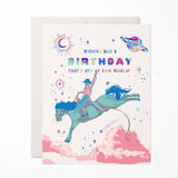 Space Cowboy Birthday Greeting Card - The Regal Find