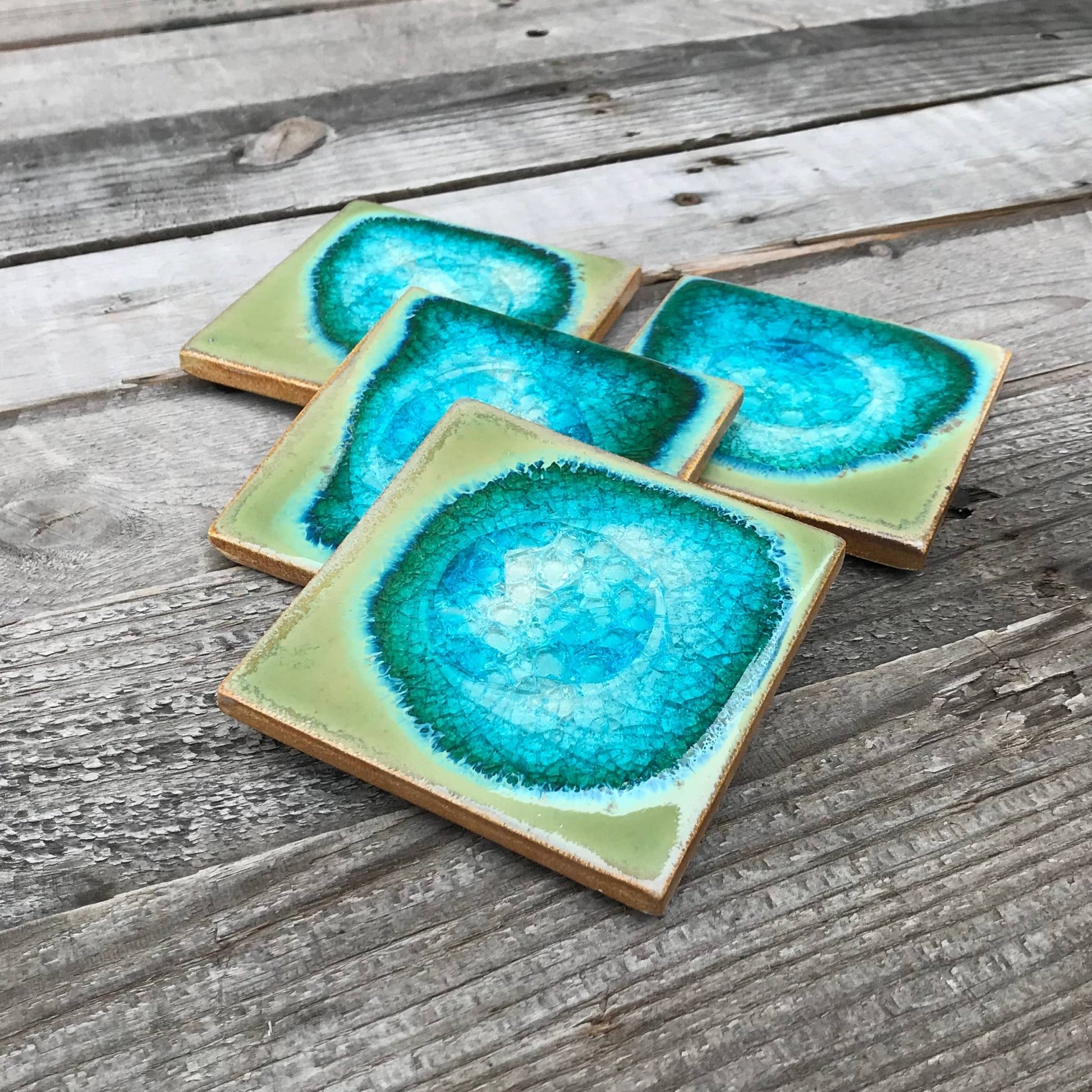 Square Coaster - Jade - Individual Coaster - The Regal Find