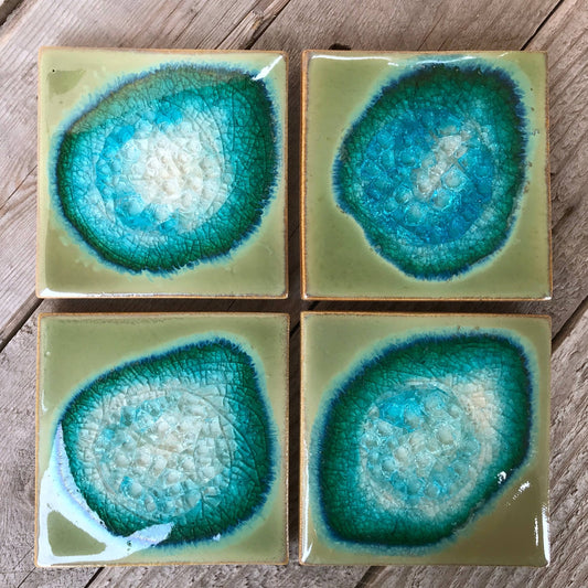Square Coaster - Jade - Individual Coaster - The Regal Find