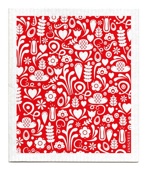 Swedish Dishcloth - Dala - Red: Red - The Regal Find