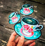 Teacup Galaxy - Glitter Sticker - The Regal Find