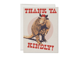 Thank Ya Kindly thank you greeting card: Singles - The Regal Find