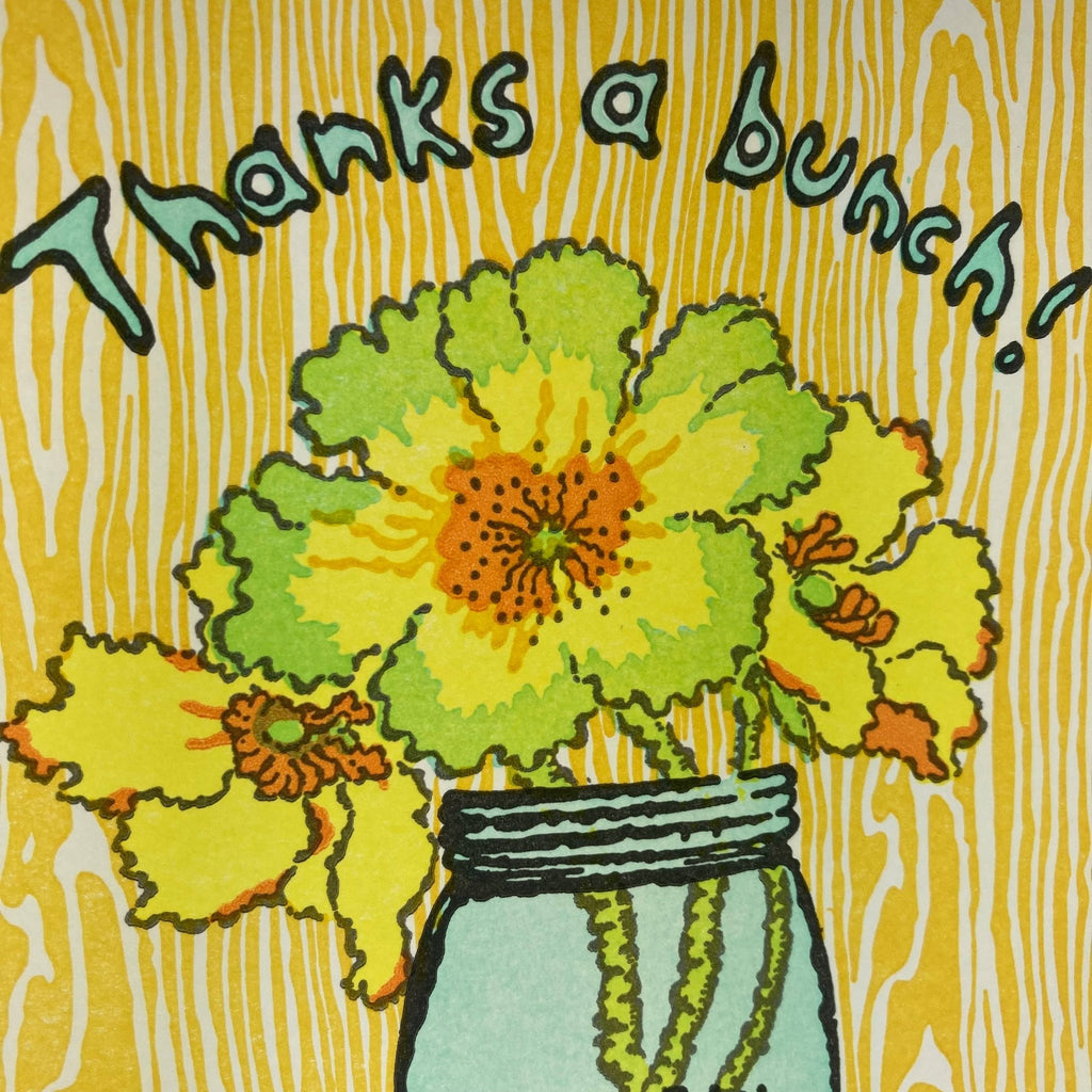 Thanks a bunch turquoise mason jar & flowers - The Regal Find