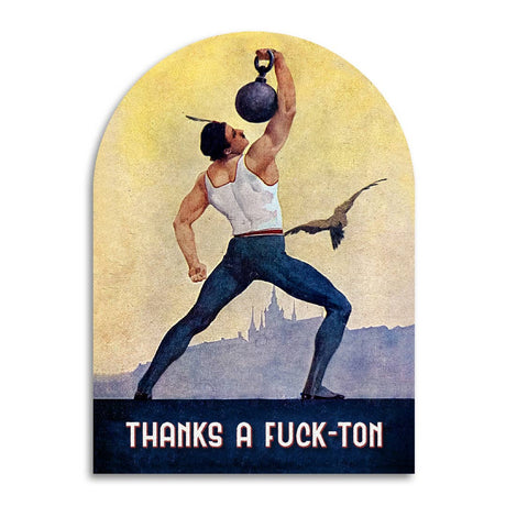 Thanks A Fuck - Ton - Funny Vintage Thank You Card - The Regal Find