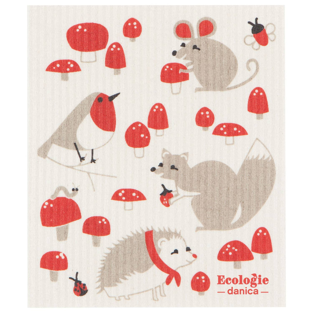 Toadstool Time Swedish Dishcloth - The Regal Find