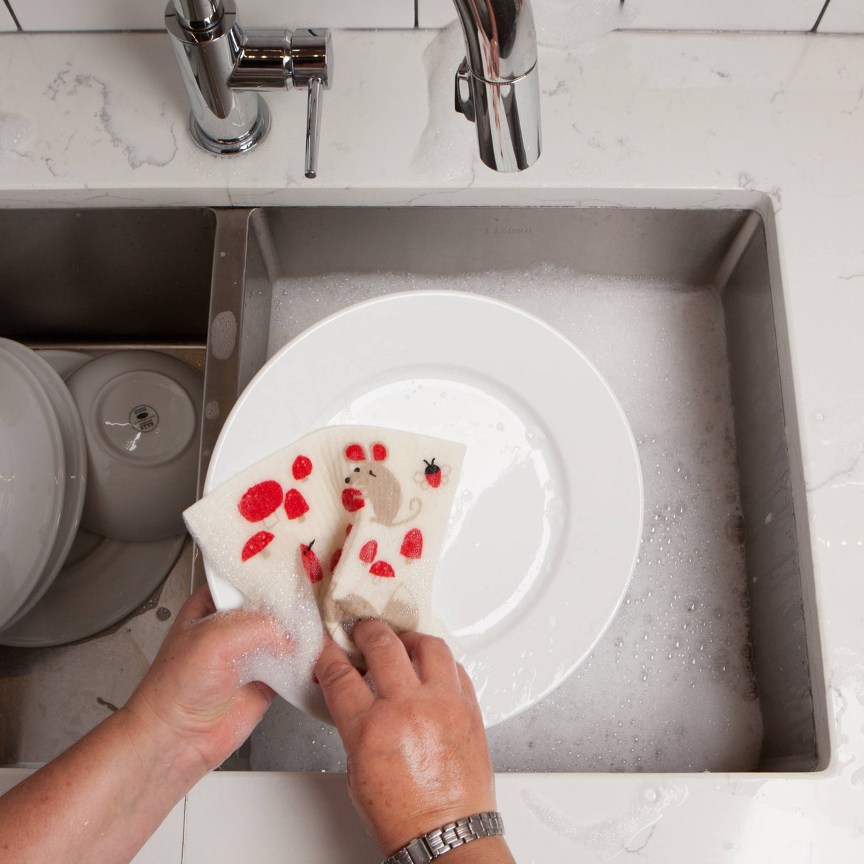 Toadstool Time Swedish Dishcloth - The Regal Find