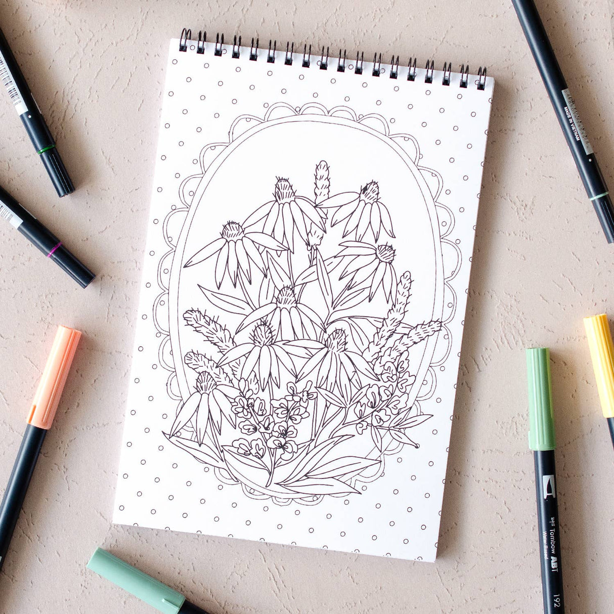 Wildflowers Premium Coloring Book - The Regal Find