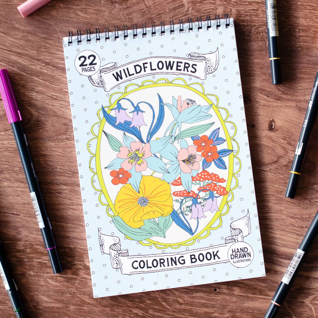 Wildflowers Premium Coloring Book - The Regal Find