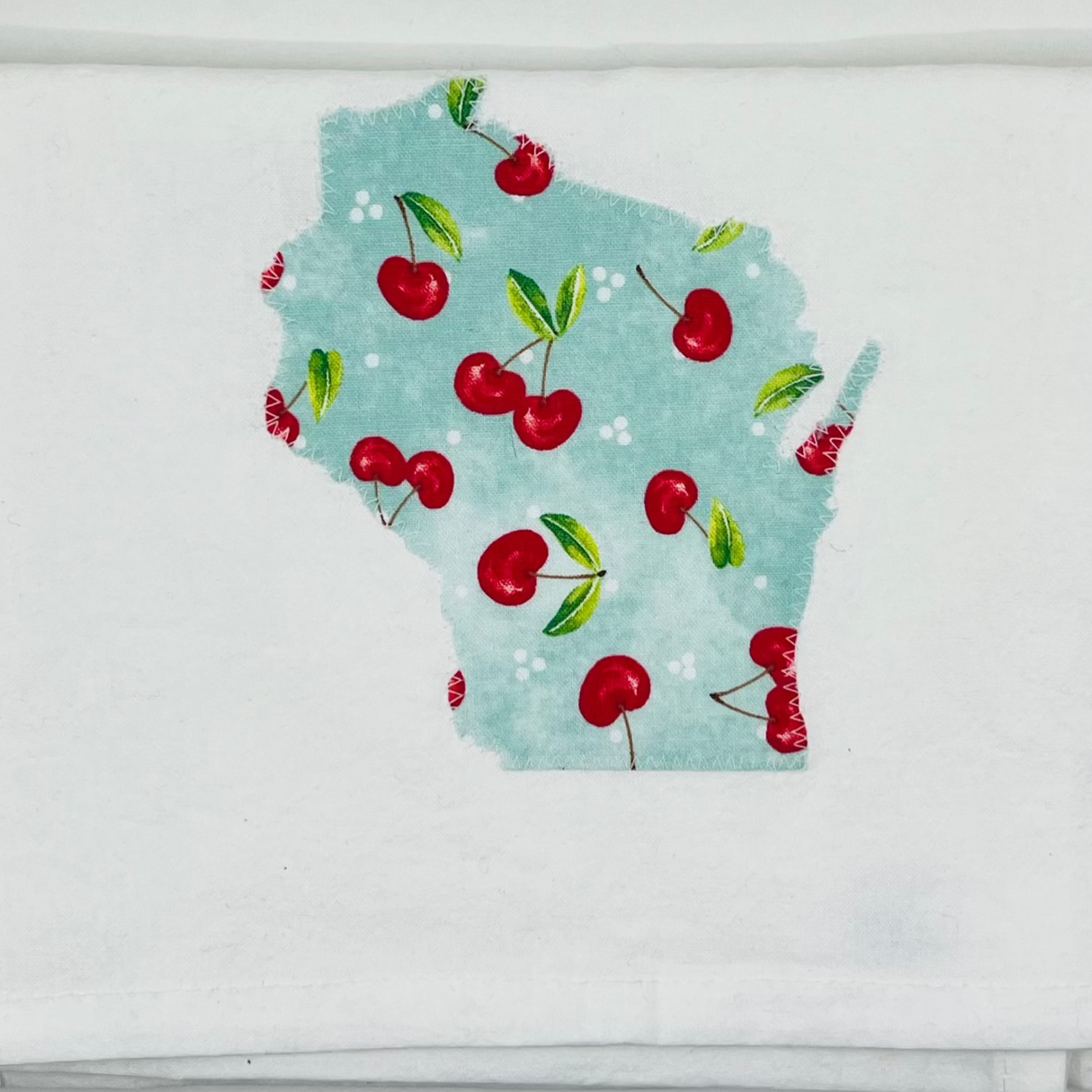 Wisconsin cherries tea towel - The Regal Find