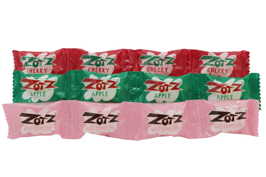 Zotz Fizzing Candy Strings, Cherry/Apple/Watermelon 48ct - The Regal Find