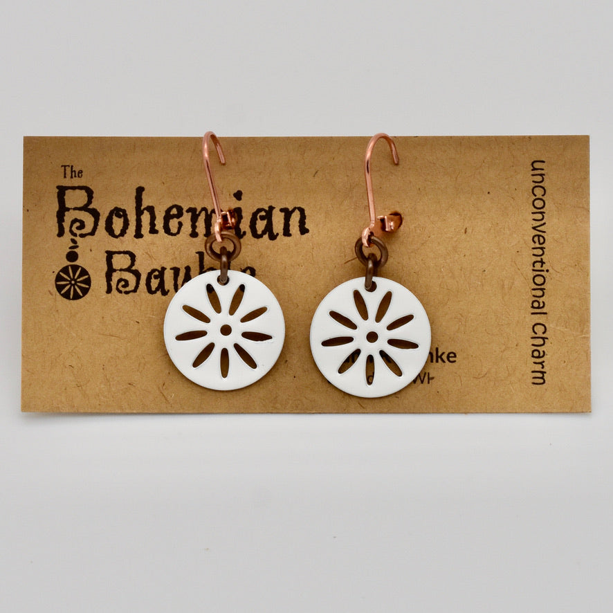 Earrings Single Boho Bloom White Flower