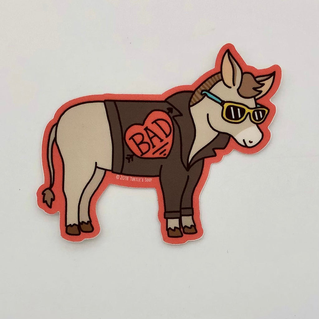 Bad Ass Donkey Vinyl Sticker - The Regal Find