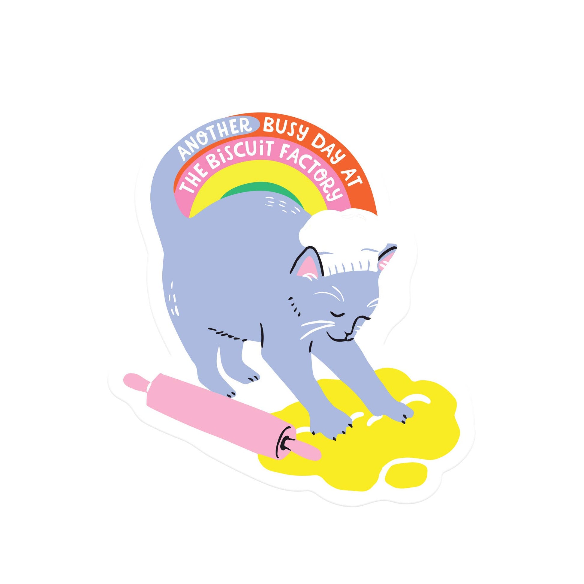Biscuit Factory Kitty Clear Vinyl Sticker - The Regal Find