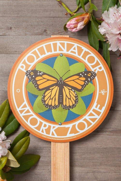 Butterfly's Pollinator Work Zone - Garden Sign - The Regal Find