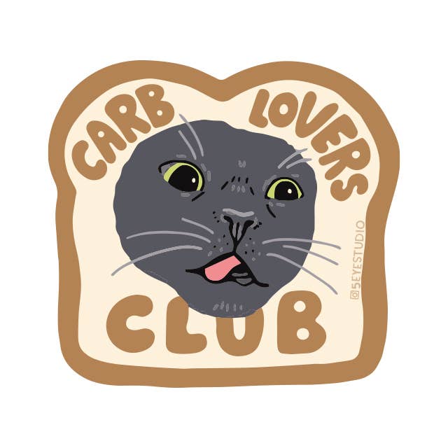 Carb Lovers Club Diecut Vinyl Sticker - The Regal Find