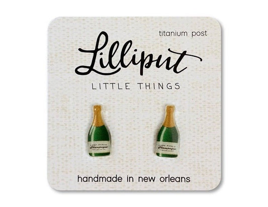 Champagne Bottle Earrings - The Regal Find