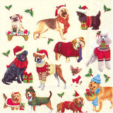 Christmas Dogs Holiday Lunch Napkins - The Regal Find