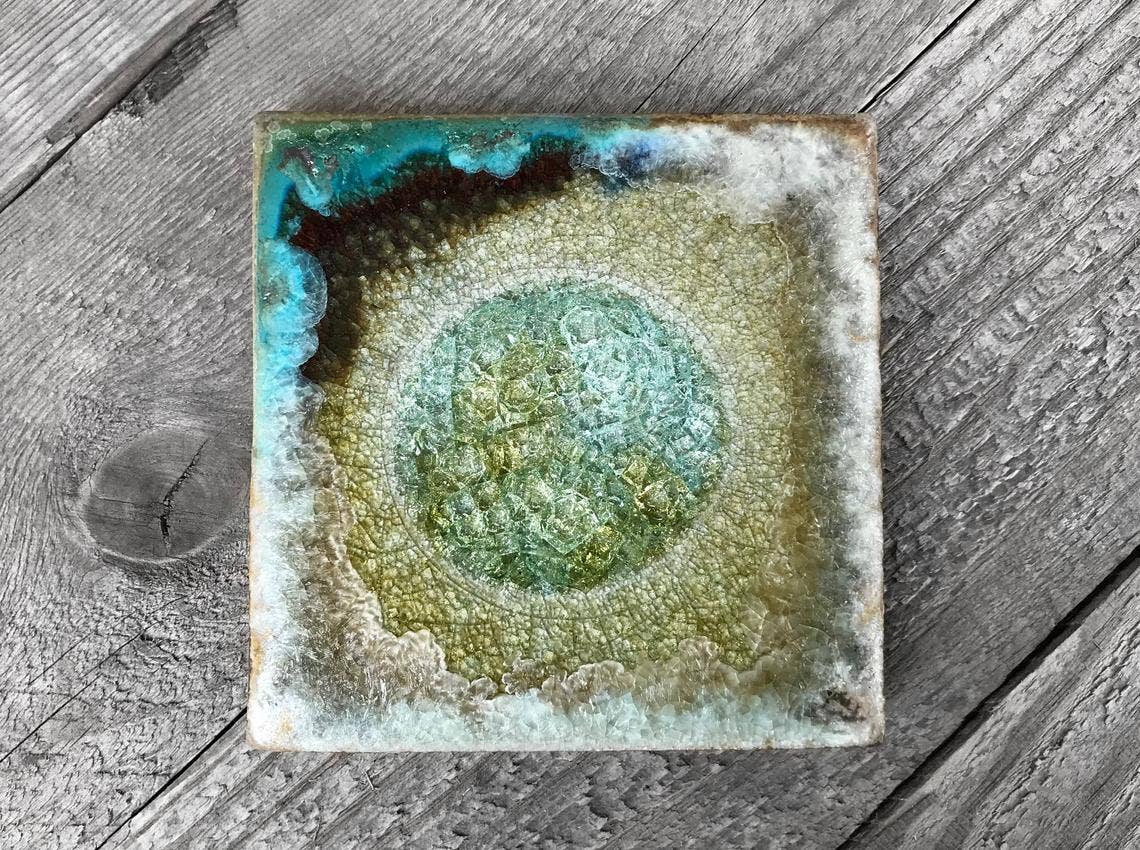 Coaster - Individual - 4" x 4": Bluegreen - The Regal Find