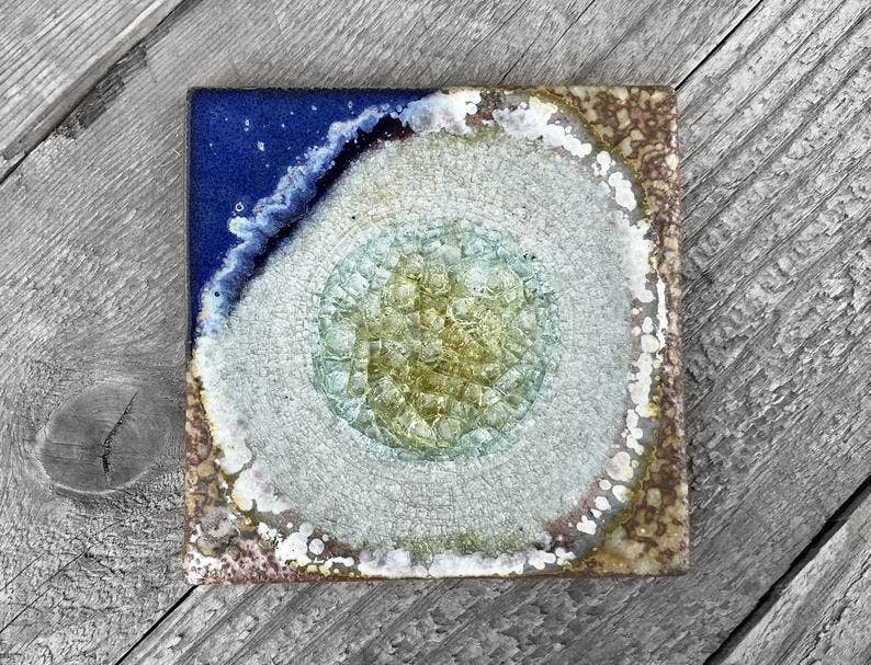 Coaster - Individual - 4" x 4": Bluegreen - The Regal Find