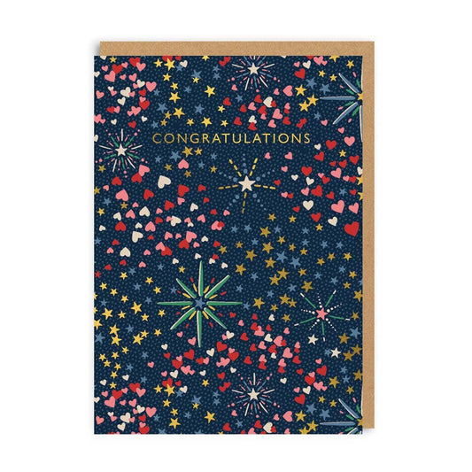 Congratulations Fireworks Card - The Regal Find