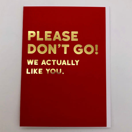 Don't Go Leaving Card - The Regal Find