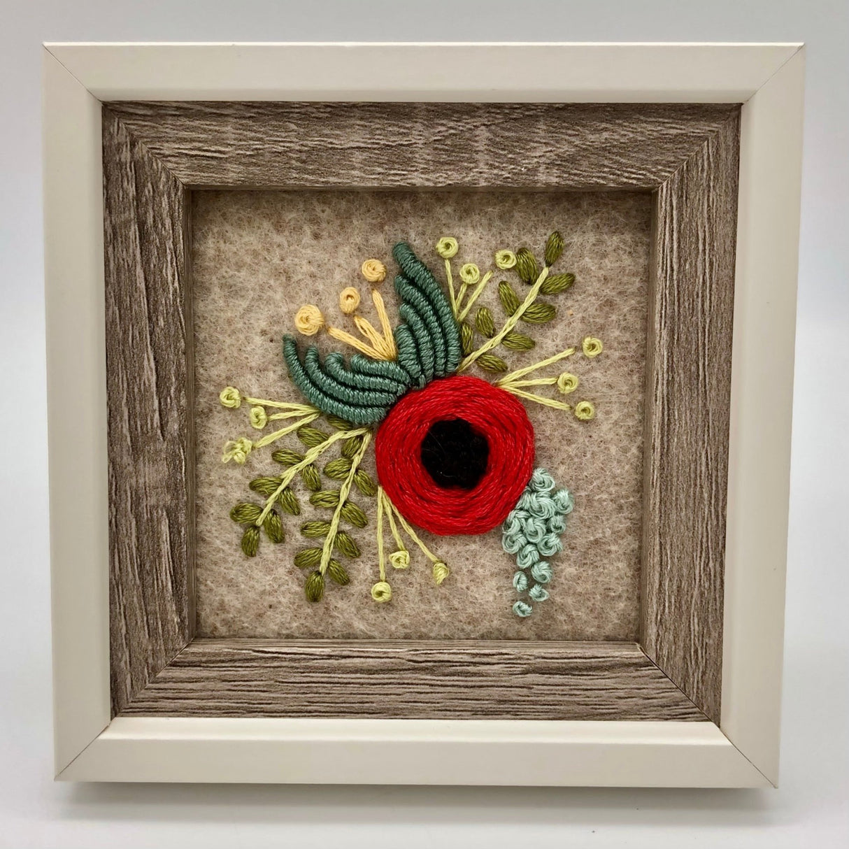 Framed Floral Mini-Embroidery - The Regal Find