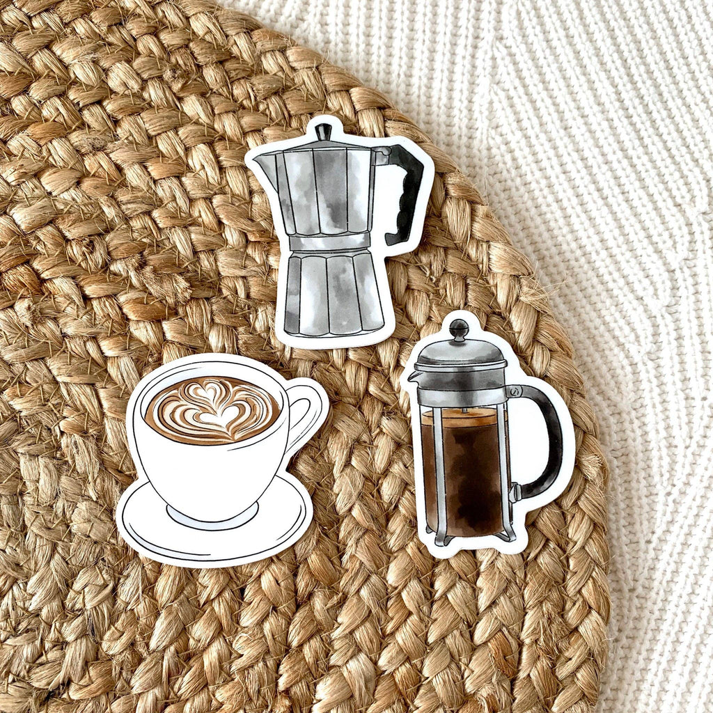 French Press Sticker 3x2in - The Regal Find