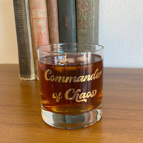 Funny Rocks Glass - Commander of Chaos - The Regal Find